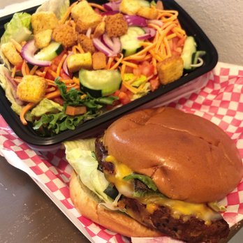 Wings and Rings - Southwest Veggie Burger and Side Salad - Chicken Wings Near Me - Laredo, Texas