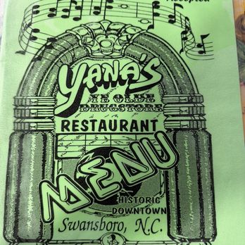 Yana's Ye Olde Restaurant - Menu cover - American Near Me - Swansboro, North Carolina Yana's Ye Olde Restaurant - Menu cover - American Near Me - Swansboro, North Carolina