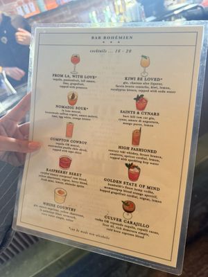 Menu photo 4 Bar Bohemien Culver City, CA