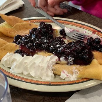 Bj's Restaurant - Stuffed crepes with blueberries - Breakfast & Brunch Near Me - Wisconsin Dells, Wisconsin