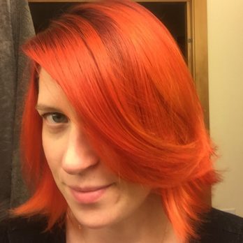 Salon Escada - Mermaid red to yellow ombre - Hair Salons Near Me - Seattle, Washington Salon Escada - Mermaid red to yellow ombre - Hair Salons Near Me - Seattle, Washington