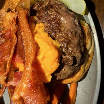 Horsefeathers - The Pig Out Burger and its cheese, soo good! - American Near Me - Tarrytown, New York