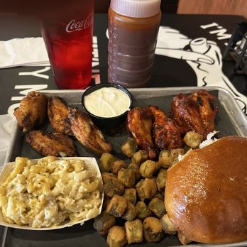 Johnson's Barbeque - Wings okra and Mac and cheese and their roll - Barbeque Near Me - Plant City, Florida Johnson's Barbeque - Wings okra and Mac and cheese and their roll - Barbeque Near Me - Plant City, Florida