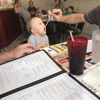 Hi-Way Cafe - Grandson getting his first straw drink!!! - American Near Me - Vinita, Oklahoma Hi-Way Cafe - Grandson getting his first straw drink!!! - American Near Me - Vinita, Oklahoma