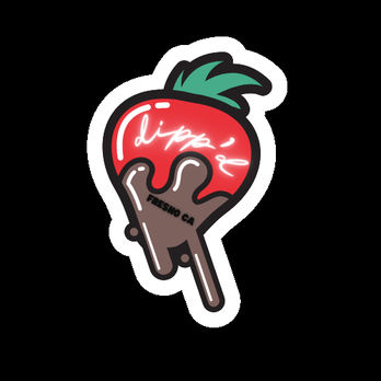 Dipp'd - a sticker of a chocolate covered strawberry - Candy Stores Near Me - Salinas, California