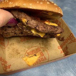 McDonald's - Double quarter pounder with no bottom bun. No I did not order it this way.