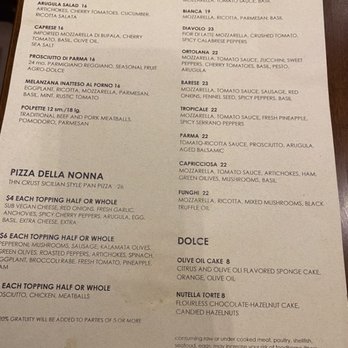 Inatteso Pizzabar - Menu - Italian Near Me - New York, New York Inatteso Pizzabar - Menu - Italian Near Me - New York, New York