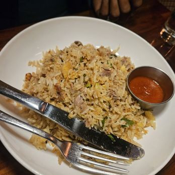 Sojourn Social - Duck confit fried rice - Bars Near Me - New York, New York