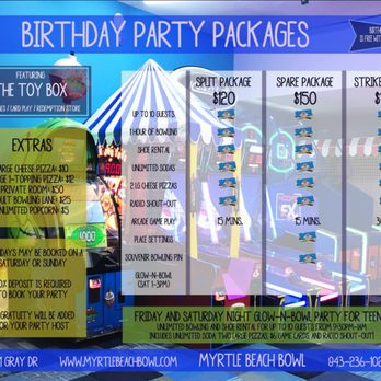 Myrtle Beach Bowl - Birthday Packages - Pizza Near Me - Myrtle Beach, South Carolina