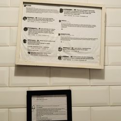 Underdog Meat & Beers - Bad TripAdvisor reviews on the wall in the toilet so you have something to read while you expel your bowels.