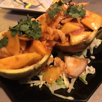 Phat Eatery - Mango chicken-the only dish we didn't like - Malaysian Near Me - Katy, Texas Phat Eatery - Mango chicken-the only dish we didn't like - Malaysian Near Me - Katy, Texas