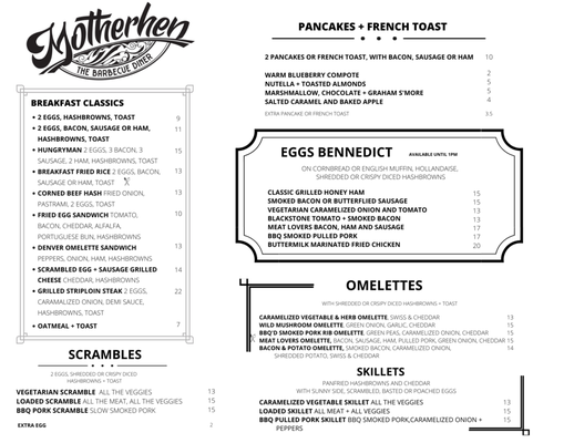 Menu photo 2 Motherhen BBQ Diner Chemainus, BC Menu photo 2 Motherhen BBQ Diner Chemainus, BC