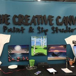 The Creative Canvas - Great paint-n-sip studio, lots of fun and I'll definitely be back!