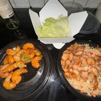 Pei Wei Asian Kitchen - Bourbon chicken w/ fried rice, Firecracker shrimp w/ lettuce cups. - Asian Fusion Near Me - Tulsa, Oklahoma Pei Wei Asian Kitchen - Bourbon chicken w/ fried rice, Firecracker shrimp w/ lettuce cups. - Asian Fusion Near Me - Tulsa, Oklahoma