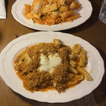 Ospi Costa Mesa - Raschiatelli (bottom) Spicy Rigatoni (top) - Pizza Near Me - Costa Mesa, California