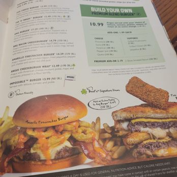 Beef 'O' Brady's - I don't believe they have the pizza option anymore. But you can build your own burger. The sampler platter is so delicious. - Sports Bars Near Me - Starke, Florida Beef 'O' Brady's - I don't believe they have the pizza option anymore. But you can build your own burger. The sampler platter is so delicious. - Sports Bars Near Me - Starke, Florida