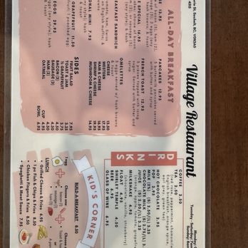 Village Restaurant - Menu April 2025 - Breakfast & Brunch Near Me - Sechelt, British Columbia Village Restaurant - Menu April 2025 - Breakfast & Brunch Near Me - Sechelt, British Columbia