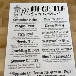 Shakopee Nutrition - Mega tea menu