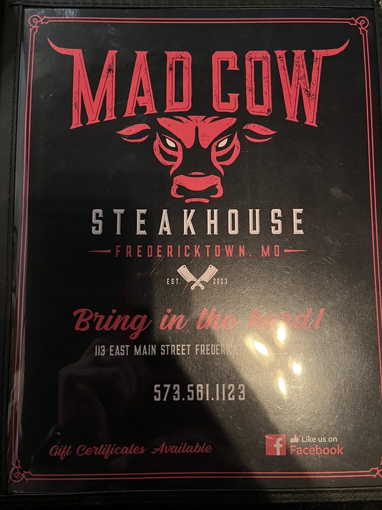 MAD COW STREAKHOUSE Updated March 2024 113 E Main St, Fredericktown