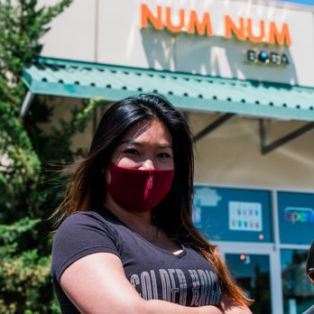 Num Num Boba - Kevalin Ka, owner, stands proudly in front of Num Num, NW Reno's ONLY boba shop! - Photo Mark Talavera - Coffee & Tea Near Me - Reno, Nevada