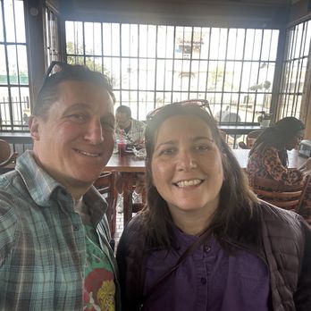 LA Granja Rotisserie - My wife and I inside the Restaurant - Chicken Shop Near Me - View Park, California