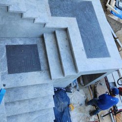 Prime Building Materials - 2" Tundra Marble Coping tile for stair tread
