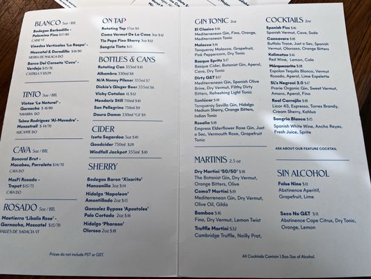 Menu photo 3 Como Taperia Vancouver, BC Menu photo 3 Como Taperia Vancouver, BC