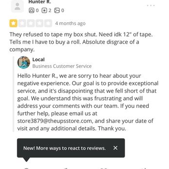 The UPS Store - The stores reply to my last review - Shipping Centers Near Me - Jacksonville, Florida