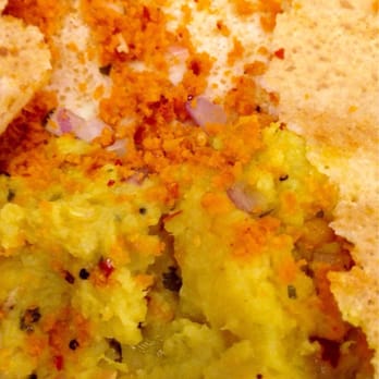 Guru Lukshmi - Coconut with Potatoes in the Dosa. Gives a distinct taste. Quite nice. - Indian Near Me - Mississauga, Ontario Guru Lukshmi - Coconut with Potatoes in the Dosa. Gives a distinct taste. Quite nice. - Indian Near Me - Mississauga, Ontario