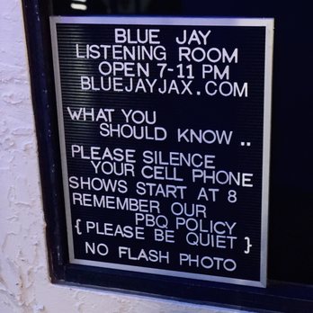 Blue Jay Listening Room - Blue Jay Listening Room - Music Venues Near Me - Jacksonville Beach, Florida Blue Jay Listening Room - Blue Jay Listening Room - Music Venues Near Me - Jacksonville Beach, Florida