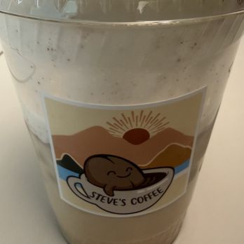 Steve's Coffee - Spanish Latte with 1/2 Sweet Cold Foam - Coffee & Tea Near Me - Rancho Cucamonga, California