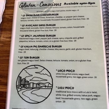 Lulu's Waikiki - Gluten free menu - Burgers Near Me - Honolulu, Hawaii Lulu's Waikiki - Gluten free menu - Burgers Near Me - Honolulu, Hawaii