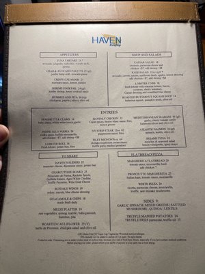 Menu photo 2 Haven Rooftop New York, NY Menu photo 2 Haven Rooftop New York, NY