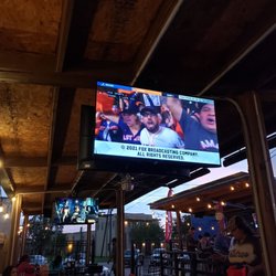 View of just part of the patio.. 5 tvs.