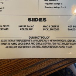 Hang Loose - 8/26/22 the "Idiot" policy