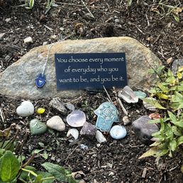 This pretty rock outside of the spa. This pretty rock outside of the spa.