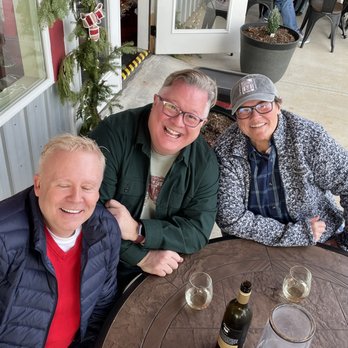 Canoe Vineyard & Winery - three people sitting at a table - Wine Tasting Room Near Me - Talking Rock, Georgia Canoe Vineyard & Winery - three people sitting at a table - Wine Tasting Room Near Me - Talking Rock, Georgia