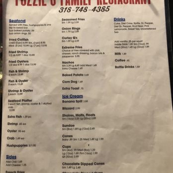 Fuzzie's Restaurant - Menu - Restaurants Near Me - Glenmora, Louisiana