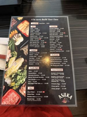 Menu photo 1 Asuka Nabe + Shabu Shabu Honolulu, HI Menu photo 1 Asuka Nabe + Shabu Shabu Honolulu, HI