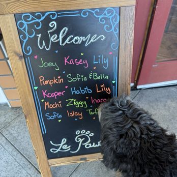 Le Pawsh - My pup's name was on the day's welcome sign! - Pet Groomers Near Me - Fremont, California Le Pawsh - My pup's name was on the day's welcome sign! - Pet Groomers Near Me - Fremont, California