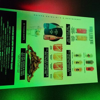 shisha - a menu for a japanese restaurant - Hookah Bars Near Me - Sunrise, Florida