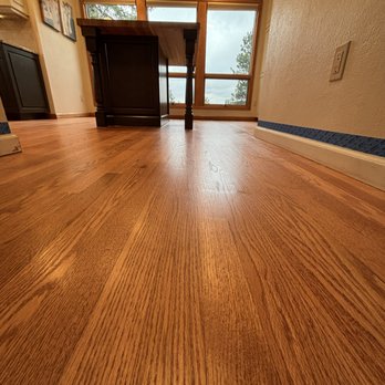 iFLOOR - Red oak in warm cherry stain highlighting natural grain. Smooth, eco-friendly water-based finish for a clean, durable result. - Flooring Near Me - Broomfield, Colorado iFLOOR - Red oak in warm cherry stain highlighting natural grain. Smooth, eco-friendly water-based finish for a clean, durable result. - Flooring Near Me - Broomfield, Colorado
