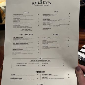 Kelsey's - Food menu 1-2024 - New American Near Me - Temecula, California