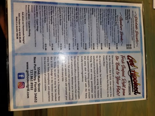Menu photo 1 Get Hooked Grill New Port Richey, FL Menu photo 1 Get Hooked Grill New Port Richey, FL