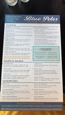 Menu photo 1 Blue Petes Restaurant Virginia Beach, VA Menu photo 1 Blue Petes Restaurant Virginia Beach, VA