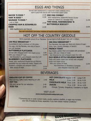 Menu photo 3 Country Cousin Centralia, WA