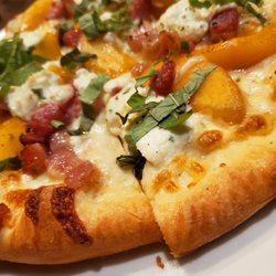 Peach pizza