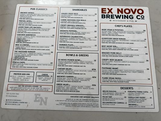 Menu photo 3 Ex Novo Brewing Albuquerque, NM