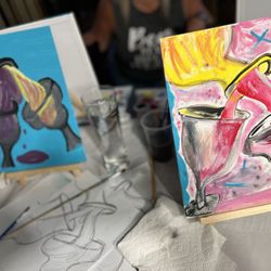 TrippyHippy - A few creative turns the paint night took us ! LOL I love that she lets us just ... flowww