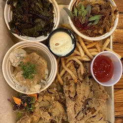Community Kitchen + Taproom - SOUTHERN COLLARD GREENS SEASONED FRIES MASHED POTATOES & GRAVY